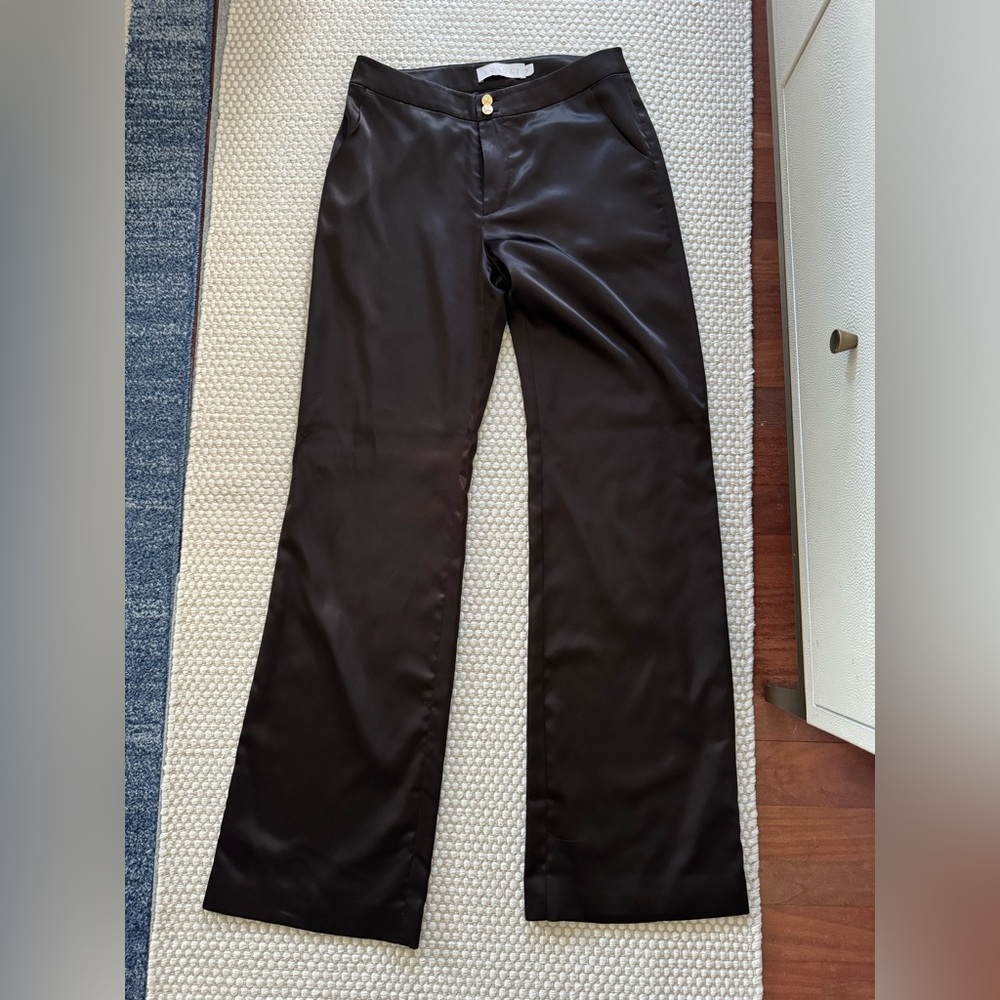 Satin Straight leg pant - black - Picture 4 of 5